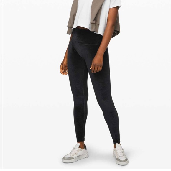 Lululemon Wunder Lounge High Waist Velvet Leggings-BlackSize